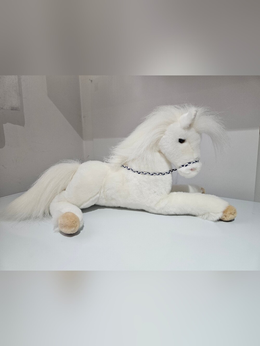 Douglas Cuddle Toys White Horse Pony Plush Stuffed